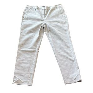 Adriana Papell Women’s Gray And White Geoprint Pants, Size 14